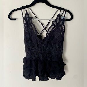 Black lace top